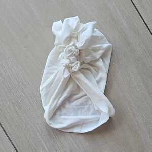 Kids White Turban Hat